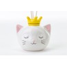 Bomboniera Battesimo Nascita Compleanno Profumatore Diffusore Gattino Porcellana Con Box