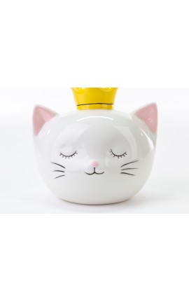 Bomboniera Battesimo Nascita Compleanno Profumatore Diffusore Gattino Porcellana Con Box