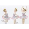Bomboniera Battesimo Nascita Compleanno Ballerina Resina 3 assortiti