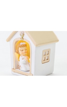 Bomboniera Comunione Bimba Chiesa Led Comunione Calice Resina