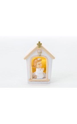 Bomboniera Comunione Bimba Chiesa Led Comunione Calice Resina