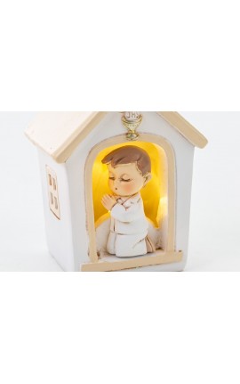 Bomboniera Comunione Bimbo Chiesa Led Comunione Calice Resina
