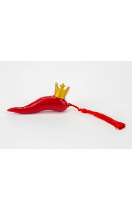 Bomboniera Laurea Corno Rosso Laurea Corona Resina 10x2,5x3 CM