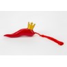 Bomboniera Laurea Corno Rosso Laurea Corona Resina 10x2,5x3 CM