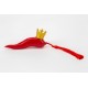 Bomboniera Laurea Corno Rosso Laurea Corona Resina 10x2,5x3 CM