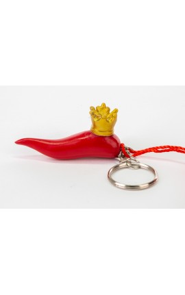 Bomboniera Laurea Portachiavi Corno Rosso Laurea Corona Resina