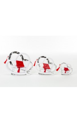 Bomboniera Laurea Cuore Laurea Tocco Pergamena Resina 14,5x12 CM