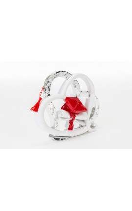 Bomboniera Laurea Cuore Laurea Tocco Pergamena Resina 14,5x12 CM