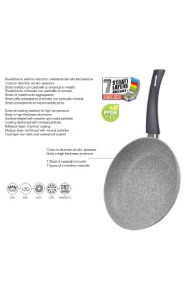 Beper Padella 24cm Marmo Linea Origin