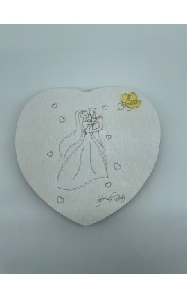 Bomboniera Matrimonio Set Utensili Cuore Taglia Formaggio Con Box