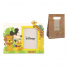 BOMBONIERA BATTESIMO NASCITA COMPLEANNO PORTAFOTO TOPOLINO DISNEY SAVANA IN RESINA SMALTATA CON BORSETTA