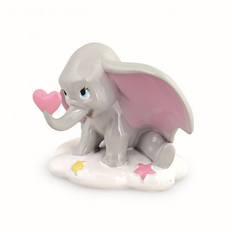 Bomboniera Battesimo Nascita Compleanno Dumbo Elefantino Rosa Bimba