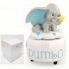 Bomboniera Battesimo Nascita Compleanno Carillon Dumbo Celeste Elefantino Bimbo Con Box