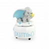 Bomboniera Battesimo Nascita Compleanno Carillon Dumbo Celeste Elefantino Bimbo Con Box