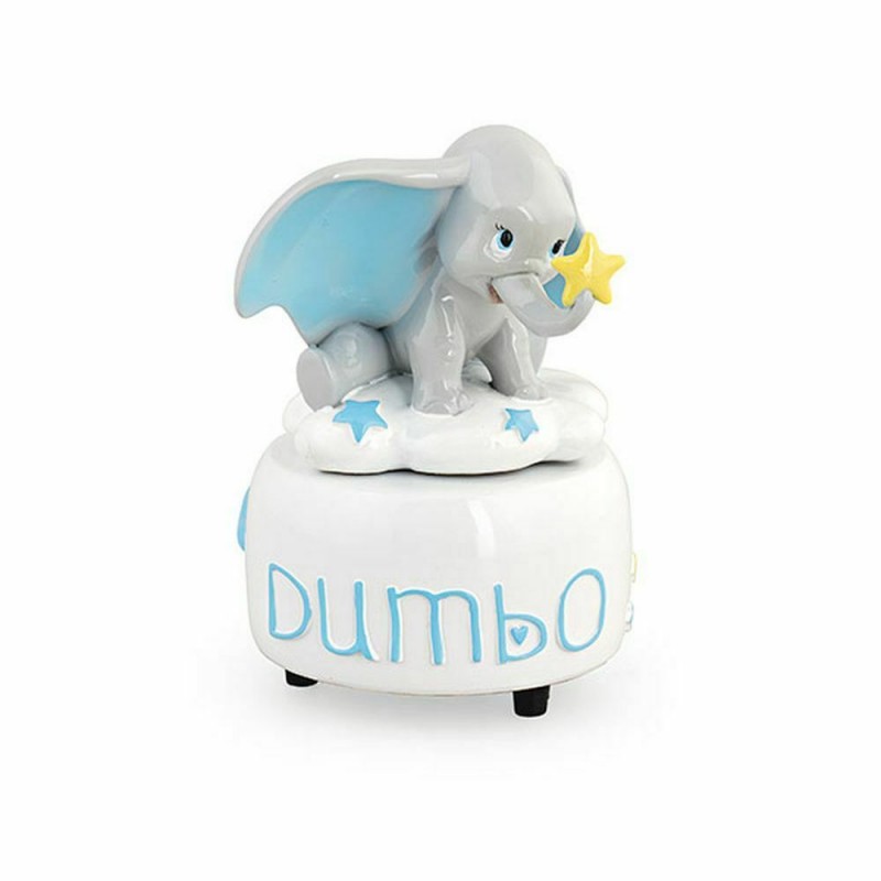 Bomboniera Battesimo Nascita Compleanno Carillon Dumbo Celeste Elefantino  Bimbo Con Box - Eventi Lieti