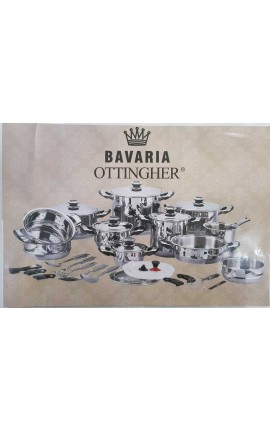 BATTERIA PENTOLE BAVARIA OTTINGHER LINEA GURMET 36 PEZZI ACCIAIO INOX 18/10