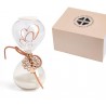 Bomboniera Solidale Matrimonio Clessidra In Vetro Love Con Albero Della Vita H.13 Cm Con Scatola