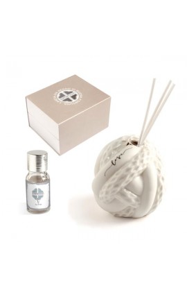 Bomboniera Solidale Matrimonio Profumatore Diffusore Nodo Amore Porcellana Love Con Scatola