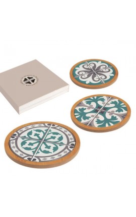 Bomboniera Solidale Matrimonio Sottopentola  Maiolica 3 assortiti Con Scatola