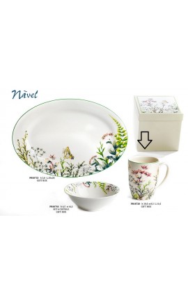 Bomboniera Matrimonio Tazza Porcellana  Floreare Navel Con Box