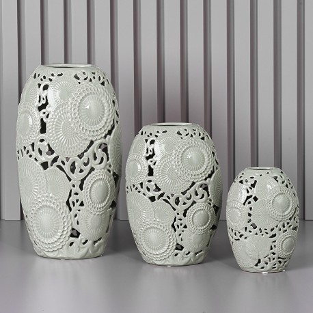 Vaso Grigio Chiaro 22x33 Cm Henriette