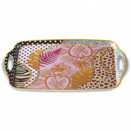 Vassoio Con Manici Multicolore Trend 49x31 CM Melamina Henriette