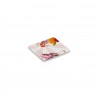 Vassoio Quadrato Piattino 12 Rosa Florentia CM Porcellana Henriette