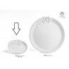 Bomboniera Matrimonio Piattino Fiori Bianco Con Box