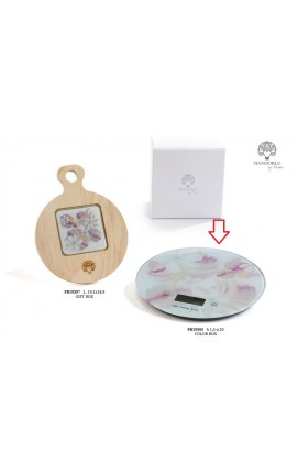 Bomboniera Matrimonio Bilancia Con Fiori Colorati Con Box