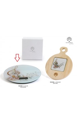 Bomboniera Matrimonio Bilancia Chiave Di Violino Con Fiori  Con Box