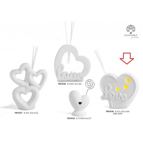 Bomboniera Matrimonio Profumatore Diffusore Cuore Love Led Con Box