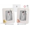 Bomboniera Matrimonio Portafoto Porcellana Bianco Con Fiori Cuore Oro Rosa Porcellana Con Box