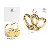 Bomboniera Matrimonio Cuori Intrecciati Oro Porcellana Con Box