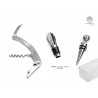 Bomboniera Matrimonio Set 3 Utensili Vino Metallo Tavola  Con Box