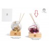 Bomboniera Matrimonio Profumatore Diffusore Cuore Vetro Con Base in Legno Led Con Box
