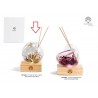 Bomboniera Matrimonio Profumatore Diffusore Mappamondo Vetro Con Base in Legno Led Con Box