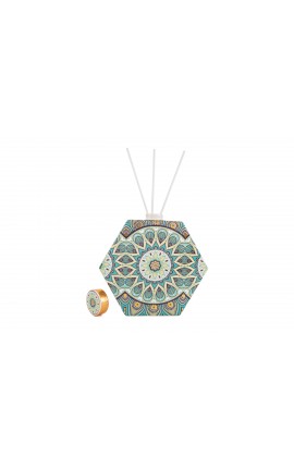 Bomboniera Matrimonio Profumatore Diffusore Esagonale Cashmere Porcellana Multicolore h.20 Cm con Box