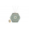 Bomboniera Matrimonio Profumatore Diffusore Esagonale Cashmere Porcellana Multicolore h.20 Cm con Box