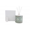 Bomboniera Matrimonio Profumatore Diffusore Tondo Cashmere Porcellana Multicolore h.13.5 Cm con Box