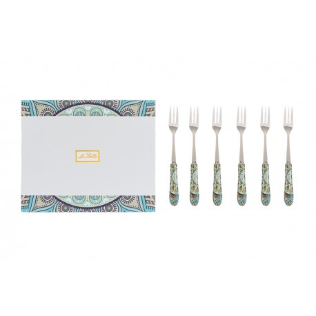 Bomboniera Matrimonio Utile Set 6 Pezzi Forchettine Cashmere Con Box