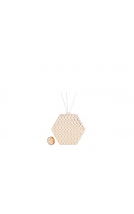 Bomboniera Matrimonio Profumatore Diffusore Esagonale Hypnosis Bianco e Oro Con Astuccio