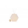 Bomboniera Matrimonio Profumatore Diffusore Esagonale Hypnosis Bianco e Oro Con Astuccio h.14,5 Cm