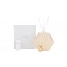 Bomboniera Matrimonio Profumatore Diffusore Esagonale Hypnosis Bianco e Oro Con Astuccio h.14,5 Cm
