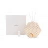 Bomboniera Matrimonio Profumatore Diffusore Esagonale Hypnosis Bianco e Oro Con Astuccio h.20 Cm