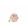 Bomboniera Matrimonio Profumatore Diffusore Esagonale Thai Flower Bianco e Oro Con Astuccio H.14,5 Cm