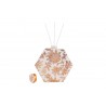 Bomboniera Matrimonio Profumatore Diffusore Esagonale Thai Flower Bianco e Oro Con Astuccio H.20 Cm