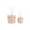 Bomboniera Matrimonio Profumatore Diffusore Tondo Thai Flower Bianco e Oro Con Astuccio