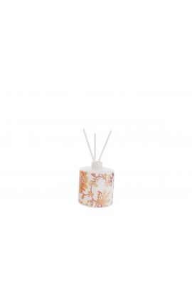 Bomboniera Matrimonio Profumatore Diffusore Tondo Thai Flower Bianco e Oro Con Astuccio