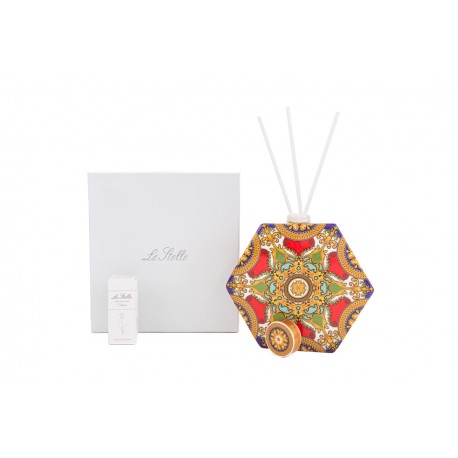Bomboniera Matrimonio Profumatore Diffusore Esagonale Royal Carousel Con Astuccio h.14,5 Cm