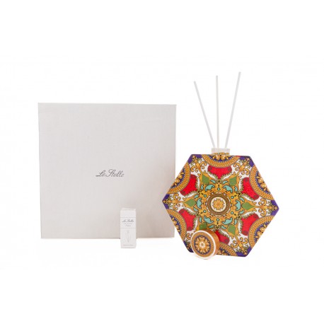 Bomboniera Matrimonio Profumatore Diffusore Esagonale Royal Carousel Con Astuccio h.20 Cm